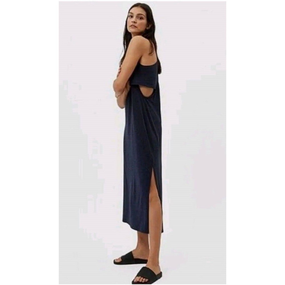 Sweaty Holistic Maxi Jersey Layered Athleisure Dress Large